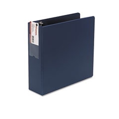Universal D-Ring Binder With Label Holder, 3" Capacity, 8-1/2 x 11, Royal Blue UNV20795