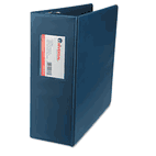 Universal D-Ring Binder With Label Holder, 4" Capacity, 8-1/2 x 11, Navy UNV20707