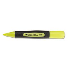Universal Desk Highlighter w/Comfort Grip, Chisel Tip, Fluorescent Yellow, 12/Pk UNV18861
