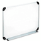 Universal Dry Erase Board, Melamine, 24 x 18, White, Black/Gray, Aluminum/Plastic Frame UNV43722
