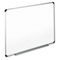 Universal Dry Erase Board, Melamine, 48 x 36, White, Black/Gray Aluminum/Plastic Frame UNV43724