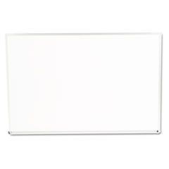 Universal Dry-Erase Board, Melamine, 72 x 48, White, Oak-Finished Frame UNV43621