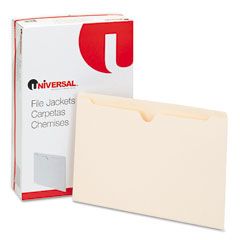 Universal Economical File Jackets, Legal, 11 Point Manila, 100/Box UNV72500