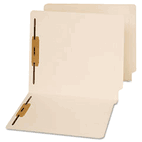Universal End Tab Folders, Two Fasteners, Letter, Manila, 50/Box UNV13120