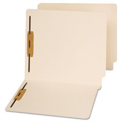 Universal End Tab Folders, Two Fasteners, Letter, Manila, 50/Box UNV13120
