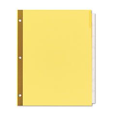 Universal Extended Insert Indexes, Eight Clear Tabs, Letter, Buff, 6 Sets/Box UNV21877