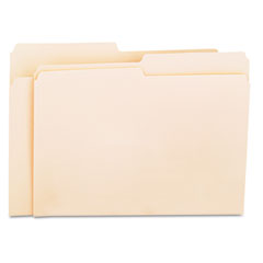 Universal File Folders, 1/2 Cut, One-Ply Top Tab, Letter, Manila, 100/Box UNV12112