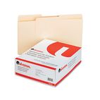 Universal File Folders, 1/2 Cut, Two-Ply Top Tab, Letter, Manila, 100/Box UNV16112