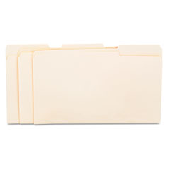 Universal File Folders, 1/3 Cut Assorted, One-Ply Top Tab, Legal, Manila, 100/Box UNV15113