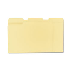Universal File Folders, 1/3 Cut Assorted, One-Ply Top Tab, Letter, Manila, 100/Box UNV12113