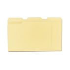 Universal File Folders, 1/3 Cut Assorted, One-Ply Top Tab, Letter, Manila, 100/Box UNV12113