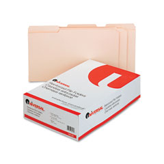 Universal File Folders, 1/3 Cut Assorted, Two-Ply Top Tab, Legal, Manila, 100/Box UNV16123