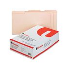 Universal File Folders, 1/3 Cut Assorted, Two-Ply Top Tab, Legal, Manila, 100/Box UNV16123