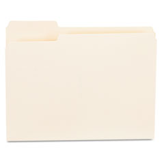 Universal File Folders, 1/3 Cut First Position, One-Ply Top Tab, Letter, Manila, 100/Box UNV12121