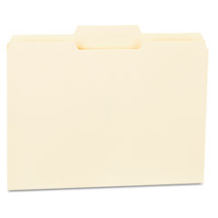 Universal File Folders, 1/3 Cut Second Position, One-Ply Top Tab, Letter, Manila, 100/Box UNV12122