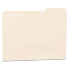 Universal File Folders, 1/3 Cut Third Position, One-Ply Top Tab, Letter, Manila, 100/Box UNV12123