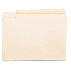 Universal File Folders, 1/5 Cut Assorted, One-Ply Top Tab, Letter, Manila, 100/Box UNV12115