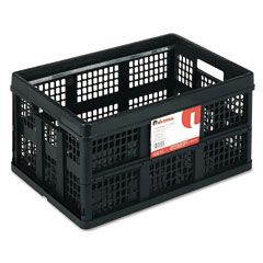 Universal Filing/Storage Tote Storage Box, Plastic, 22-1/2 x 15-3/4 x 12-1/4, Black UNV40015