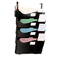 Universal Grande Central Fling System, Four Pocket, Partition Mount, Plastic, Black UNV08138