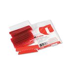 Universal Hanging File Folder Plastic Index Tabs, 1/3 Tab, 3 1/2 Inch, Red, 25/Pack UNV43328