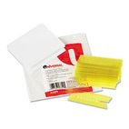 Universal Hanging File Folder Plastic Index Tabs, 1/3 Tab, 3 1/2 Inch, Yellow, 25/Pack UNV43329