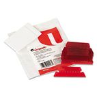 Universal Hanging File Folder Plastic Index Tabs, 1/5 Tab, Two Inch, Red, 25/Pack UNV42228