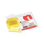 Universal Hanging File Folder Plastic Index Tabs, 1/5 Tab, Two Inch, Yellow, 25/Pack UNV42229