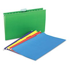 Universal Hanging File Folders, 1/5 Tab, 11 Point, Legal, Assorted Colors, 25/Box UNV14221