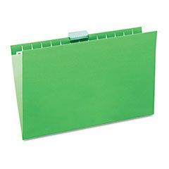 Universal Hanging File Folders, 1/5 Tab, 11 Point Stock, Legal, Green, 25/Box UNV14217
