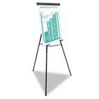 Universal Heavy Duty Presentation Easel, 69" Maximum Height, Metal, Black UNV43034