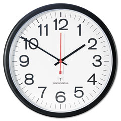 Universal Indoor/Outdoor Clock, Atomic, 13-1/2in, Black UNV10417
