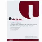 Universal Inkjet Printer Labels, 1 x 2-5/8, White, 3000/Box UNV80202