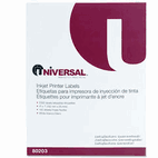 Universal Inkjet Printer Labels, 1 x 4, White, 2000/Box UNV80203