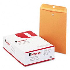 Universal Kraft Clasp Envelope, Side Seam, 28lb, 10 x 13, Light Brown, 100/Box UNV35267