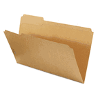 Universal Kraft File Folders, 1/3 Cut Assorted, Top Tab, Legal, Brown, 100/Box UNV16143