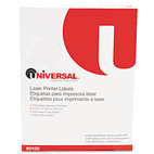 Universal Laser Printer Permanent Labels, 1 x 2-5/8, White, 7500/Pack UNV80120