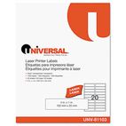 Universal Laser Printer Permanent Labels, 1 x 4, Clear, 1000/Box UNV81103