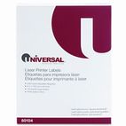 Universal Laser Printer Permanent Labels, 1 x 4, White, 100 Sheets, 2000/Box UNV80104
