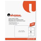 Universal Laser Printer Permanent Labels, 3-1/3 x 4, Clear, 300/Box UNV81106