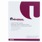 Universal Laser Printer Permanent Labels, 3-1/3 x 4, White, 600/Box UNV80108