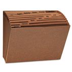 Universal Leather-Like Expanding File, Open Top, 12 x 10, Jan.-Dec., Letter, Redrope UNV13930