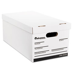 Universal Lift-Off Lid File Storage Box, Letter, Fiberboard, White, 4/Carton UNV952204