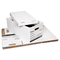 Universal Lift-Off Lid File Storage Box, Letter, Fiberboard, White, 4/Carton UNV952204