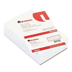 Universal Loose Memo Sheets, 4 x6, White, 500 Sheets/Pack UNV46500