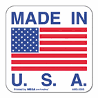 Universal "Made in USA" Self-Adhesive Shipping Labels, 1 x 1, 500/Roll UNV307538