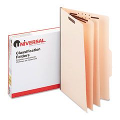 Universal Manila Classification Folders, Legal, Six-Section, 15/Box UNV10310