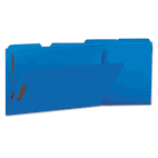 Universal Manila Folders, 2 Fasteners, 1/3 Tab, Legal, Blue, 50/BX UNV13525