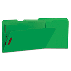 Universal Manila Folders, 2 Fasteners, 1/3 Tab, Legal, Green, 50/BX UNV13526