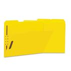 Universal Manila Folders, 2 Fasteners, 1/3 Tab, Letter, Yellow, 50/BX UNV13524