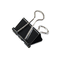 Universal Medium Binder Clips, Steel Wire, 5/8" Cap., 1-1/4" Wide, Black/Silver, Dozen UNV10210
